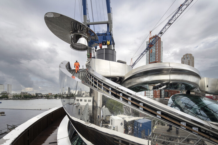 MAD Architects' metal tornado takes shape above Rotterdam's Migration Museum - Image 4 of 11