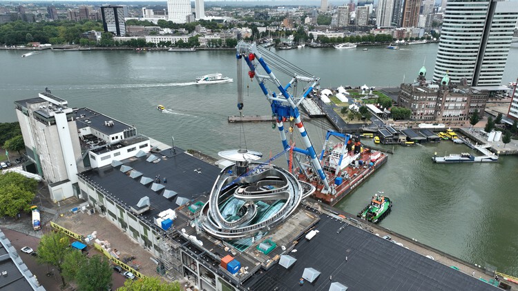 MAD Architects' metal tornado takes shape above Rotterdam's Migration Museum - Image 1 of 11